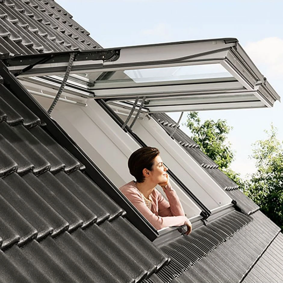 VELUX Elektro Klapp-Schwing-Fenster INTEGRA® GPU 006621 Kunststoff Weiß Alu ENERGIE PLUS Dachfenster – Bild 2