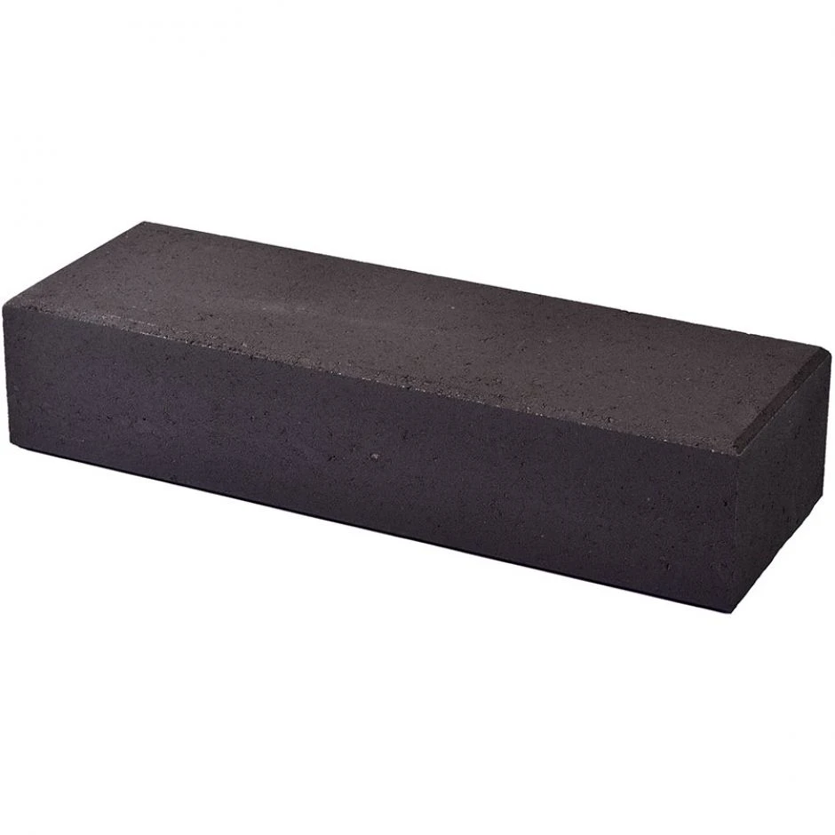 WESERWABEN Gartenmauer Trend-Line Long Abschlussstein 1 1/2 Anthrazit, Glatt