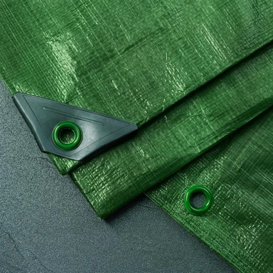 Abdeckplane Mit Ösen Grün Gewebeplane – Bild 2