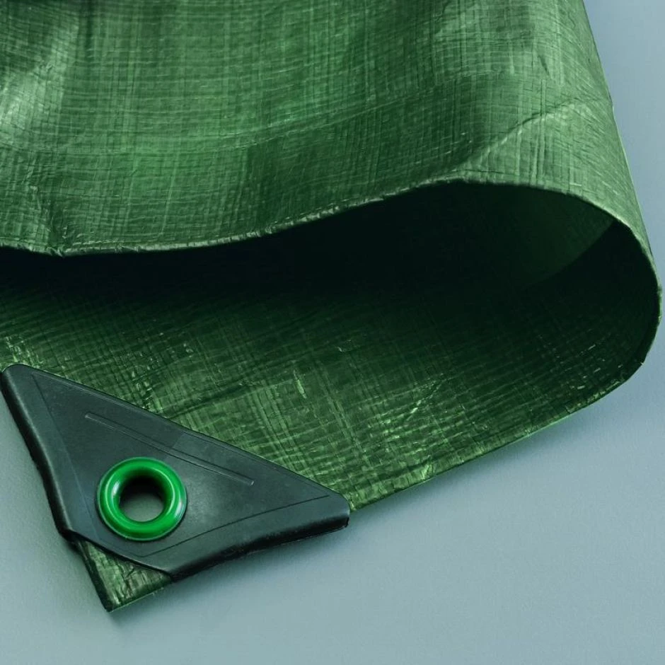 Abdeckplane Mit Ösen Grün Gewebeplane – Bild 3