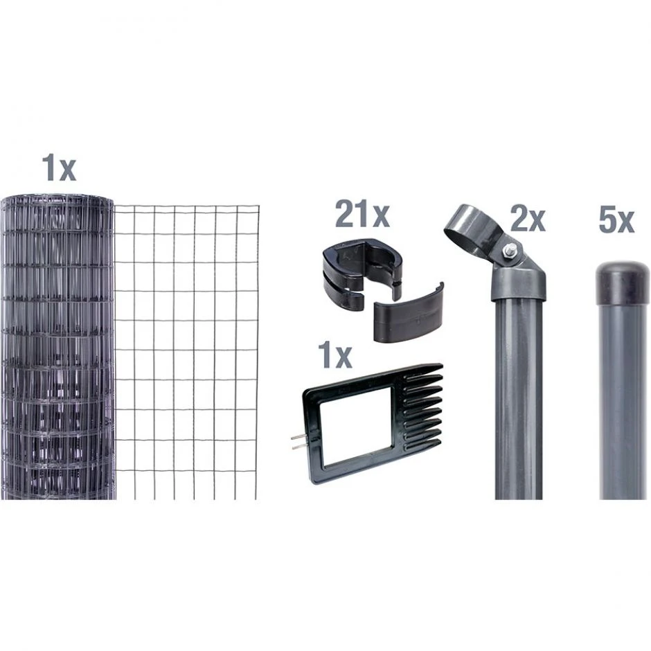 Alberts Schweißgitterzaun Set Fix-Clip Pro® Anthrazit-metallic – Bild 2