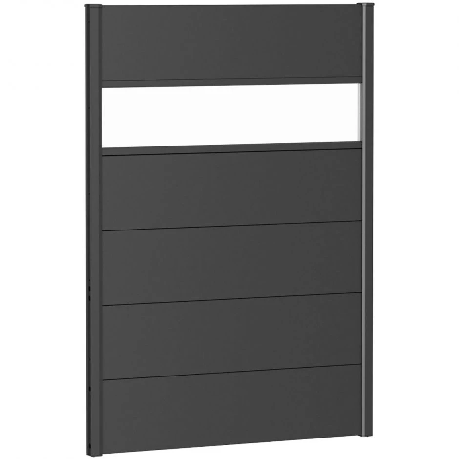 Biohort Sichtschutzzaun Wandpaneel Mit Acrylglas Dunkelgrau-metallic – Bild 8