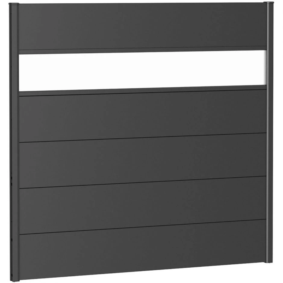 Biohort Sichtschutzzaun Wandpaneel Mit Acrylglas Dunkelgrau-metallic – Bild 7