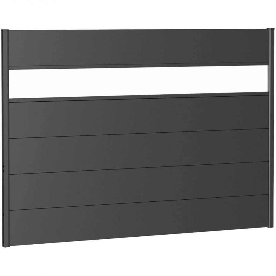 Biohort Sichtschutzzaun Wandpaneel Mit Acrylglas Dunkelgrau-metallic – Bild 5