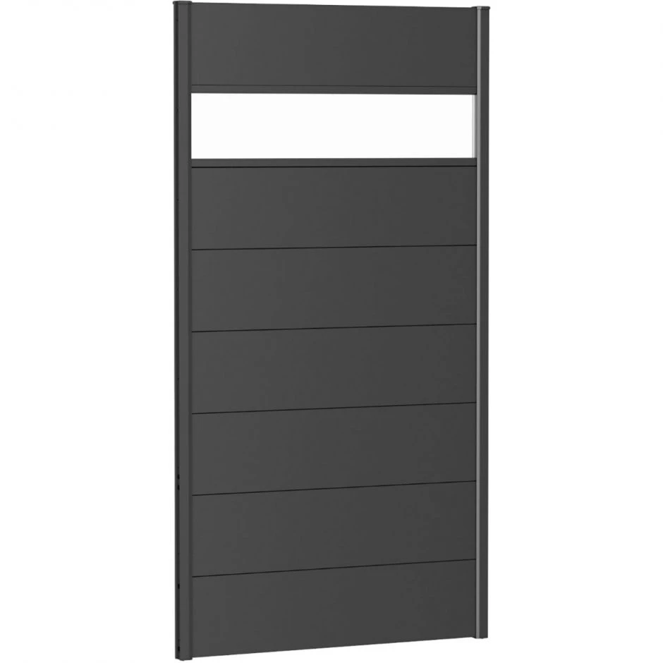 Biohort Sichtschutzzaun Wandpaneel Mit Acrylglas Dunkelgrau-metallic – Bild 4