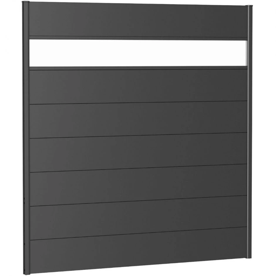 Biohort Sichtschutzzaun Wandpaneel Mit Acrylglas Dunkelgrau-metallic – Bild 2