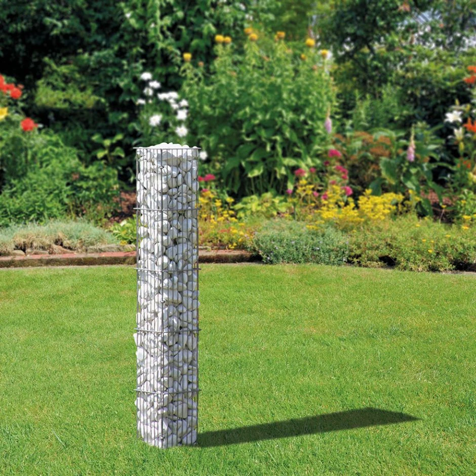 Bellissa GabionensÀule Eckig 20x20cm, 2-teilig Steingabionen