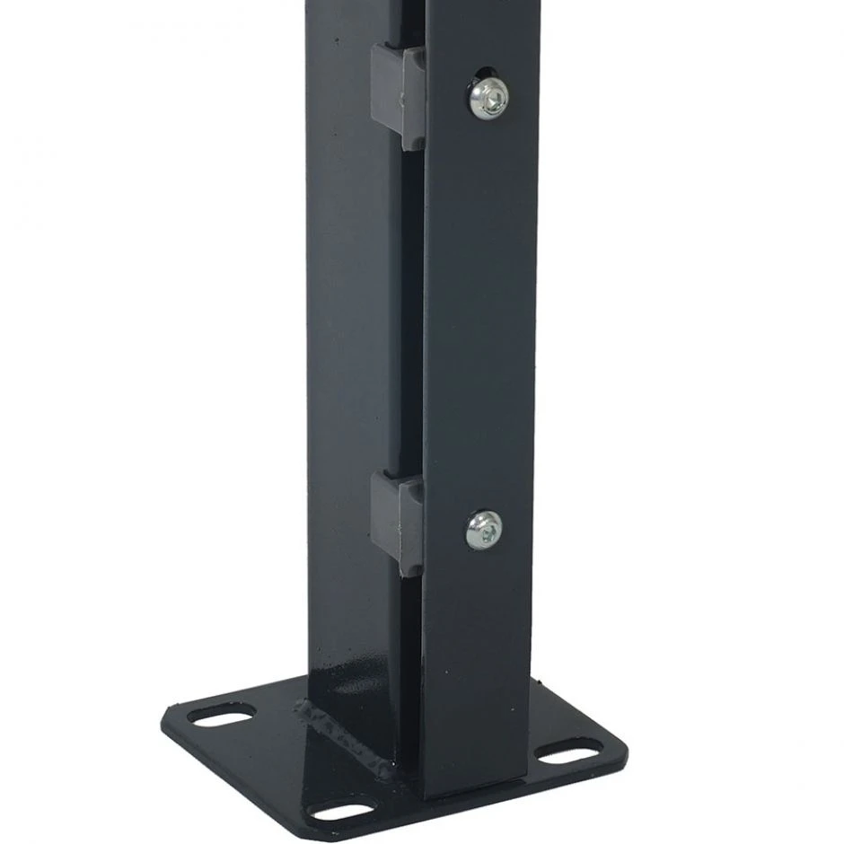 Pfosten Mit Abdeckleiste Anthrazitgrau Zum Aufdübeln Mit Bodenplatte