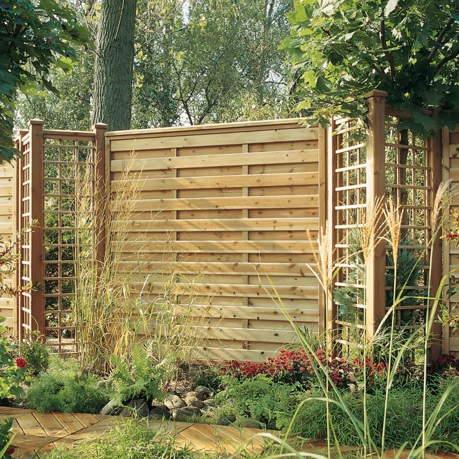 Wellker Sichtschutzzaun Holz 89x179x89cm Anschluss â Bild 2