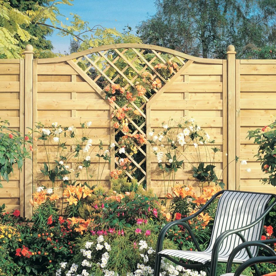 Wellker Sichtschutzzaun Holz 89x179x89cm Anschluss â Bild 3