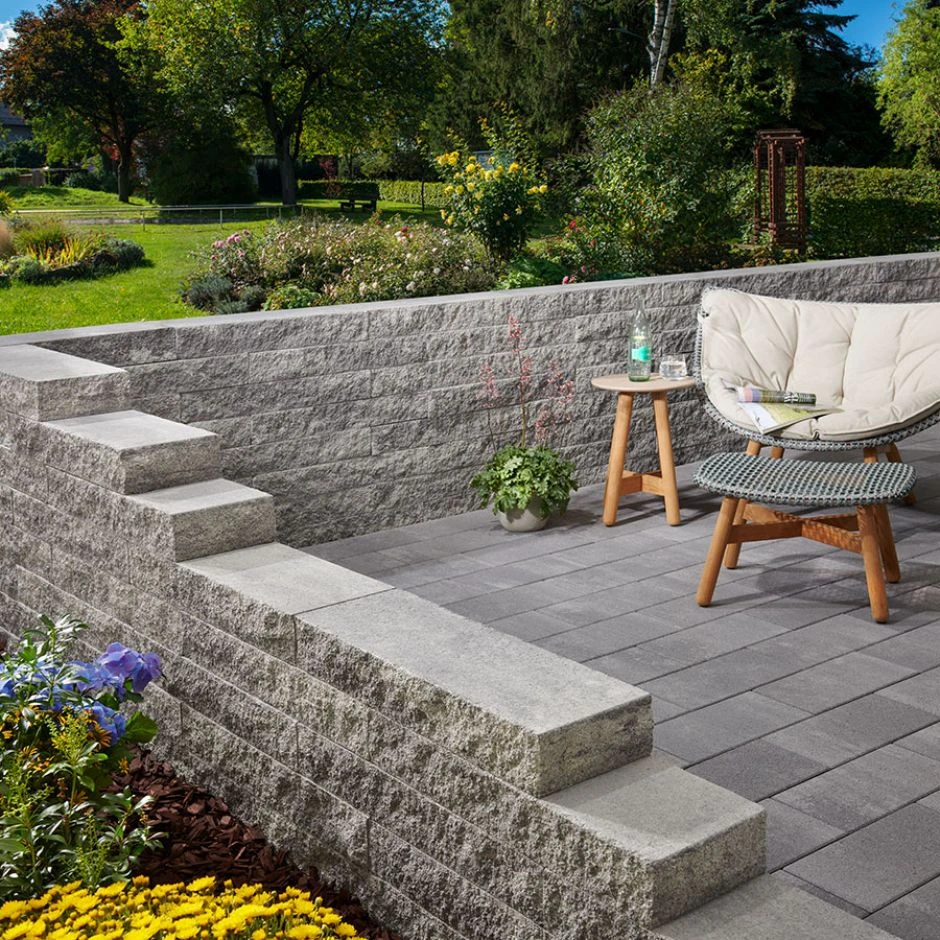 KANN Gartenmauer Cubaro Titangrau Mauersteine – Bild 5