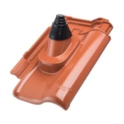 Erlus E58 SL Alu-Antennendurchgang Titansilver Dachziegel