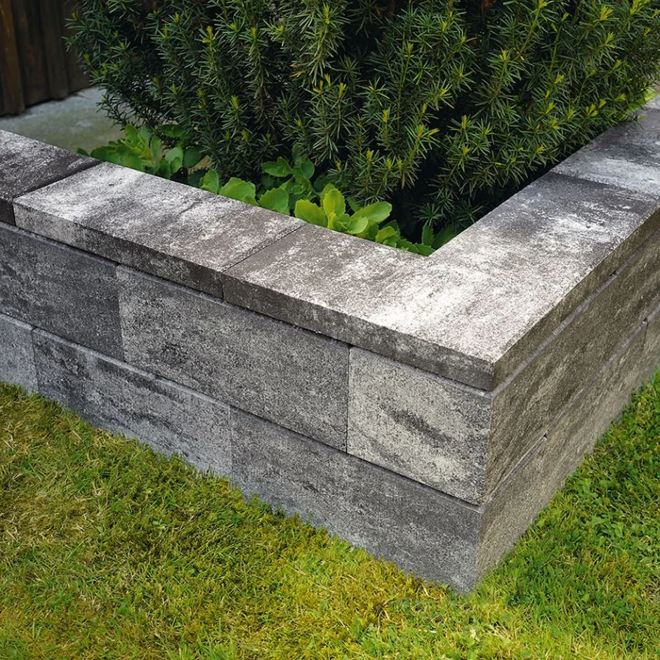 WESERWABEN Gartenmauer Vario-Line Mauerabdeckung Abdeckplatte Grau-Anthrazit â Bild 2
