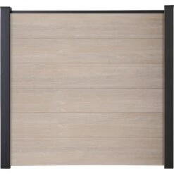 GroJa BasicLine PVC-Steckzaun Set Sheffield Oak Light