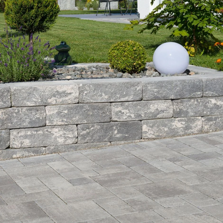 KANN Bruchsteinmauer Vermont Nero Bianco Mauersteine – Bild 6