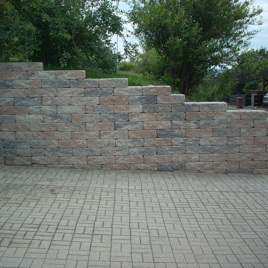 EHL Gartenmauer Mauersystem BossAntik Muschelkalk Mauersteine â Bild 3