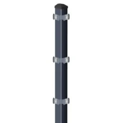 Eckpfosten Mit Halteklammern Anthrazitgrau Zum Einbetonieren