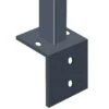 Pfosten Mit Angeschweißter Winkelplatte Zum Aufdübeln Mit Abdeckleiste Anthrazitgrau