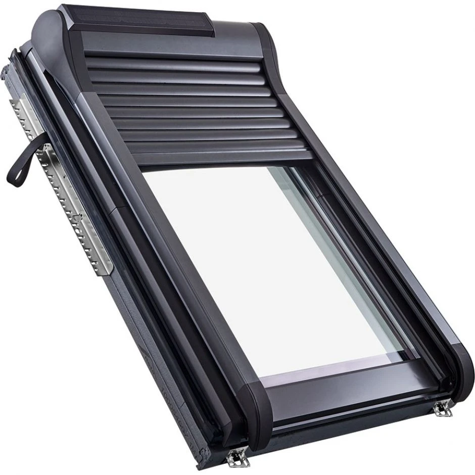 Roto AuĂenrollladen Designo ZRO S R6R8 Solar Funk