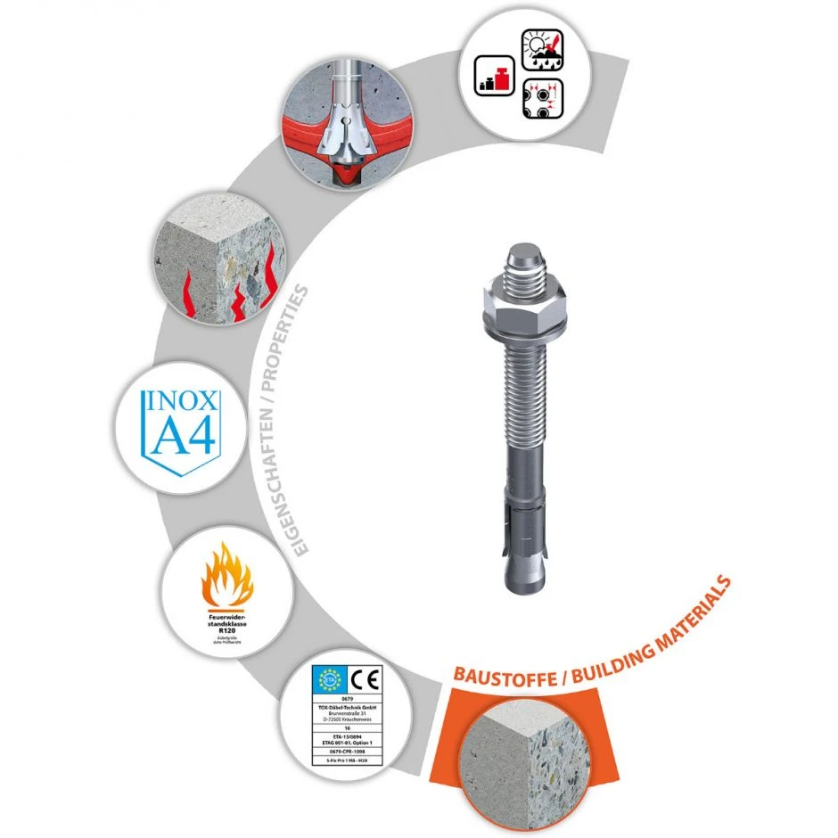 TOX Bolzenanker S-Fix Pro 1 A4 Edelstahl â Bild 3