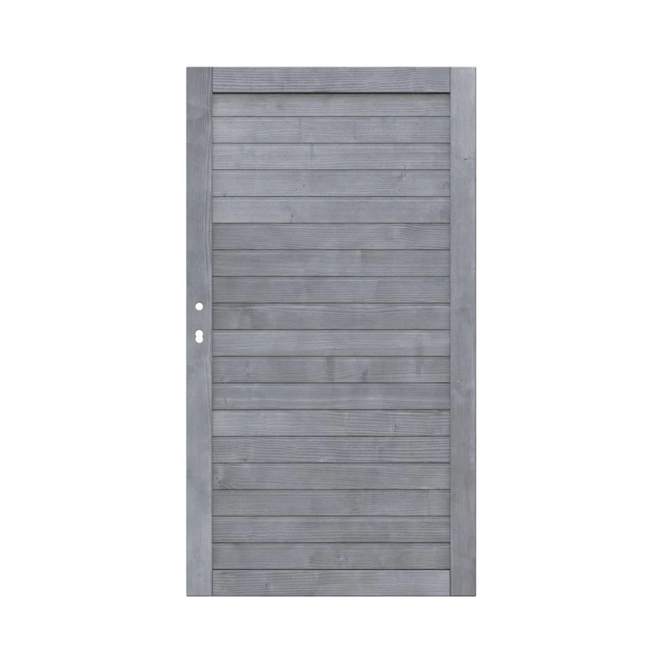 TraumGarten Sichtschutzzaun Holz NEO Grau Tor