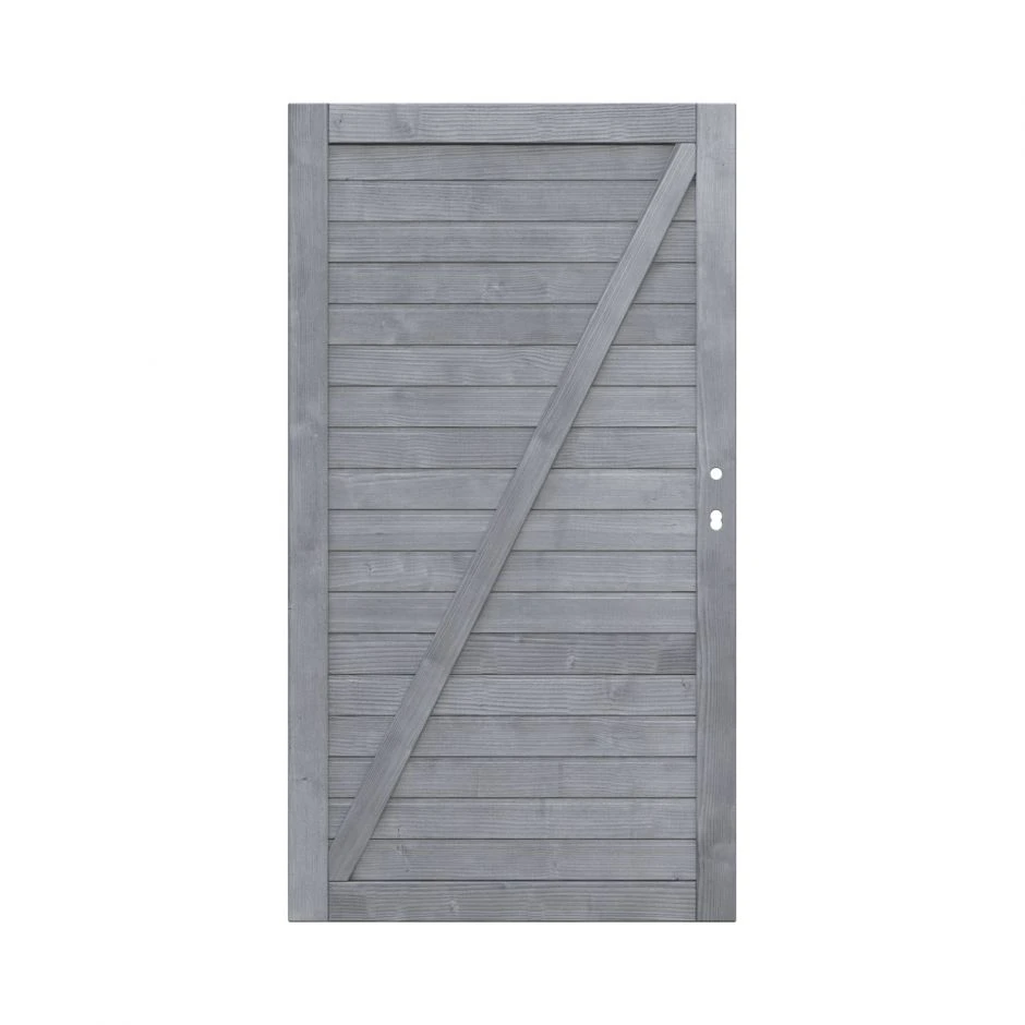 TraumGarten Sichtschutzzaun Holz NEO Grau Tor â Bild 2