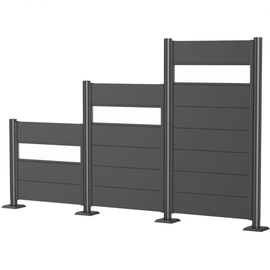 Biohort Sichtschutzzaun Wandpaneel Mit Acrylglas Dunkelgrau-metallic – Bild 16