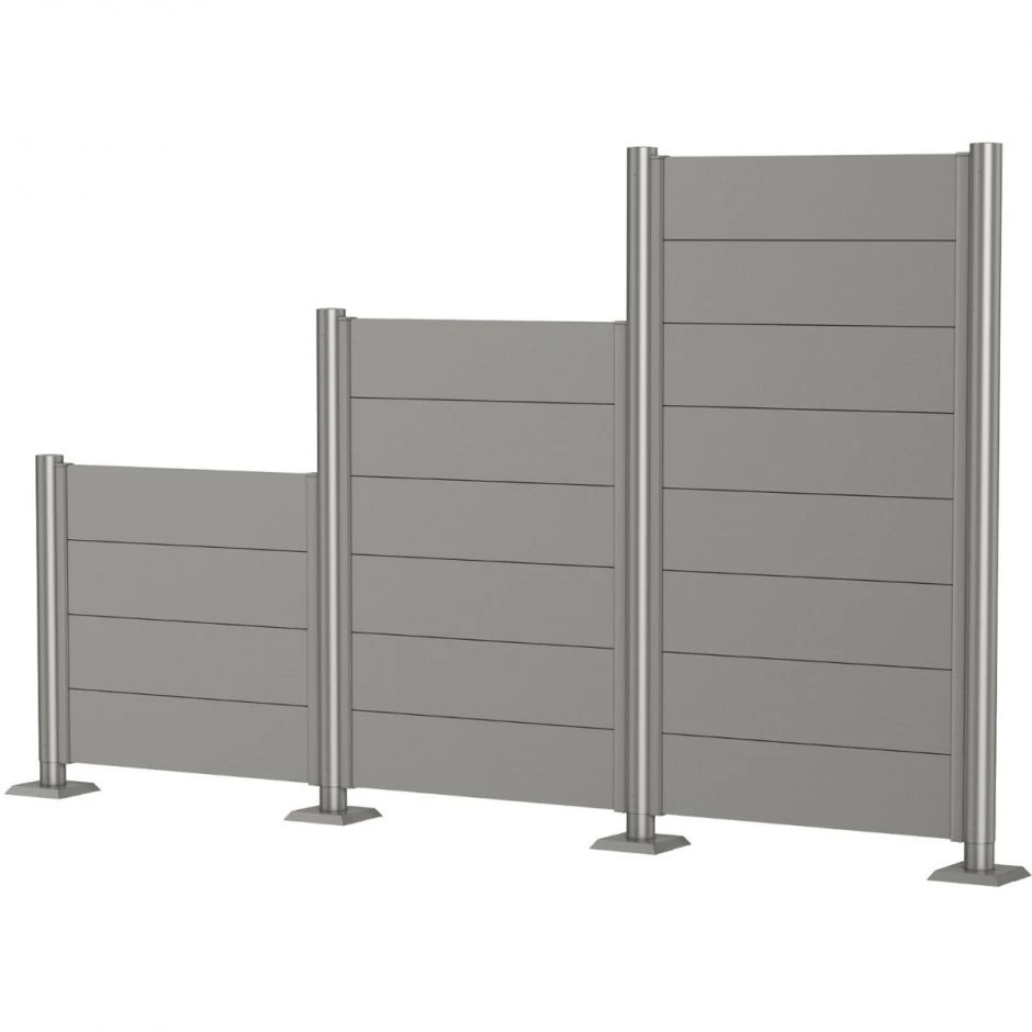 Biohort Sichtschutzzaun Wandpaneel Ohne Acrylglas Quarzgrau-metallic – Bild 16