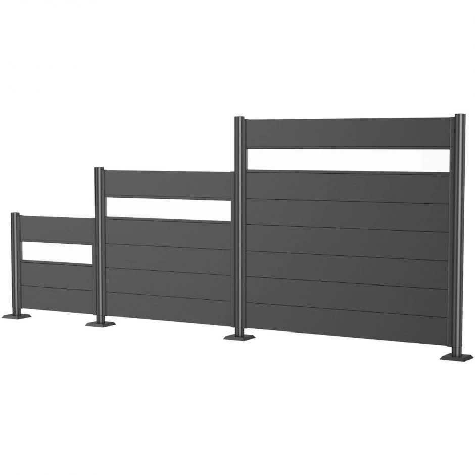 Biohort Sichtschutzzaun Wandpaneel Mit Acrylglas Dunkelgrau-metallic – Bild 17