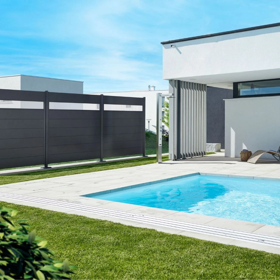 Biohort Sichtschutzzaun Wandpaneel Mit Acrylglas Dunkelgrau-metallic – Bild 18