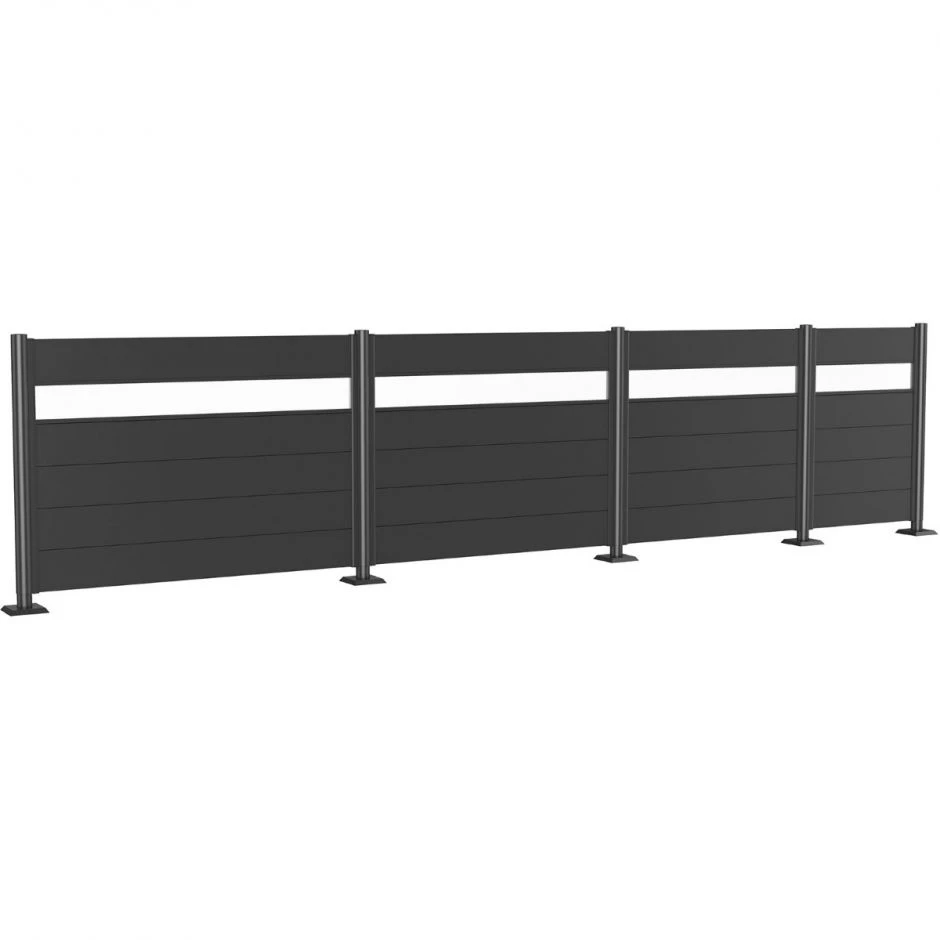Biohort Sichtschutzzaun Wandpaneel Mit Acrylglas Dunkelgrau-metallic – Bild 14