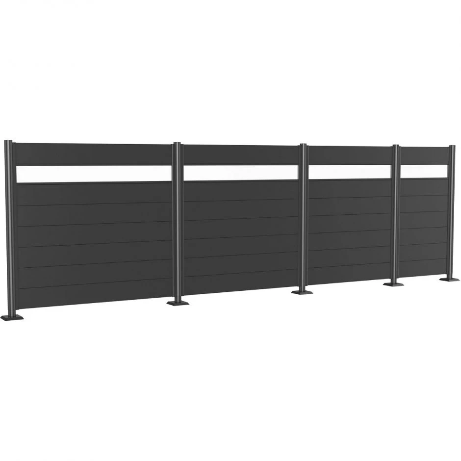 Biohort Sichtschutzzaun Wandpaneel Mit Acrylglas Dunkelgrau-metallic – Bild 15