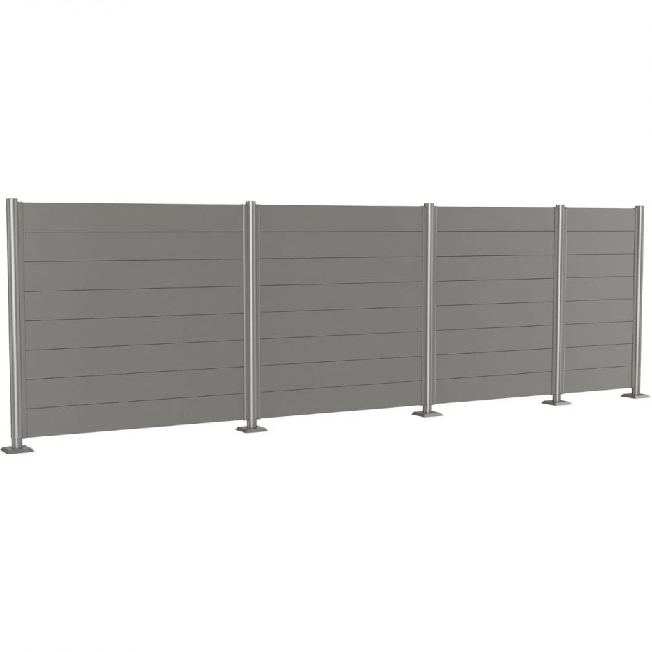 Biohort Sichtschutzzaun Wandpaneel Ohne Acrylglas Quarzgrau-metallic – Bild 15
