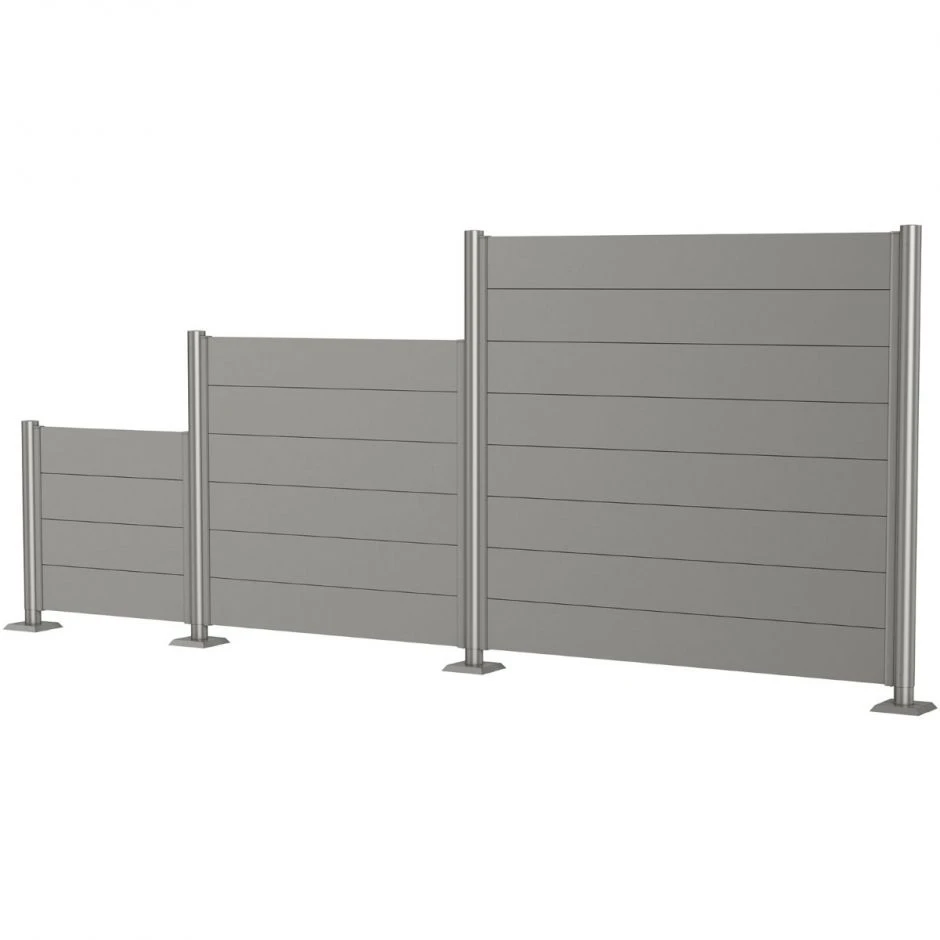 Biohort Sichtschutzzaun Wandpaneel Ohne Acrylglas Quarzgrau-metallic – Bild 17