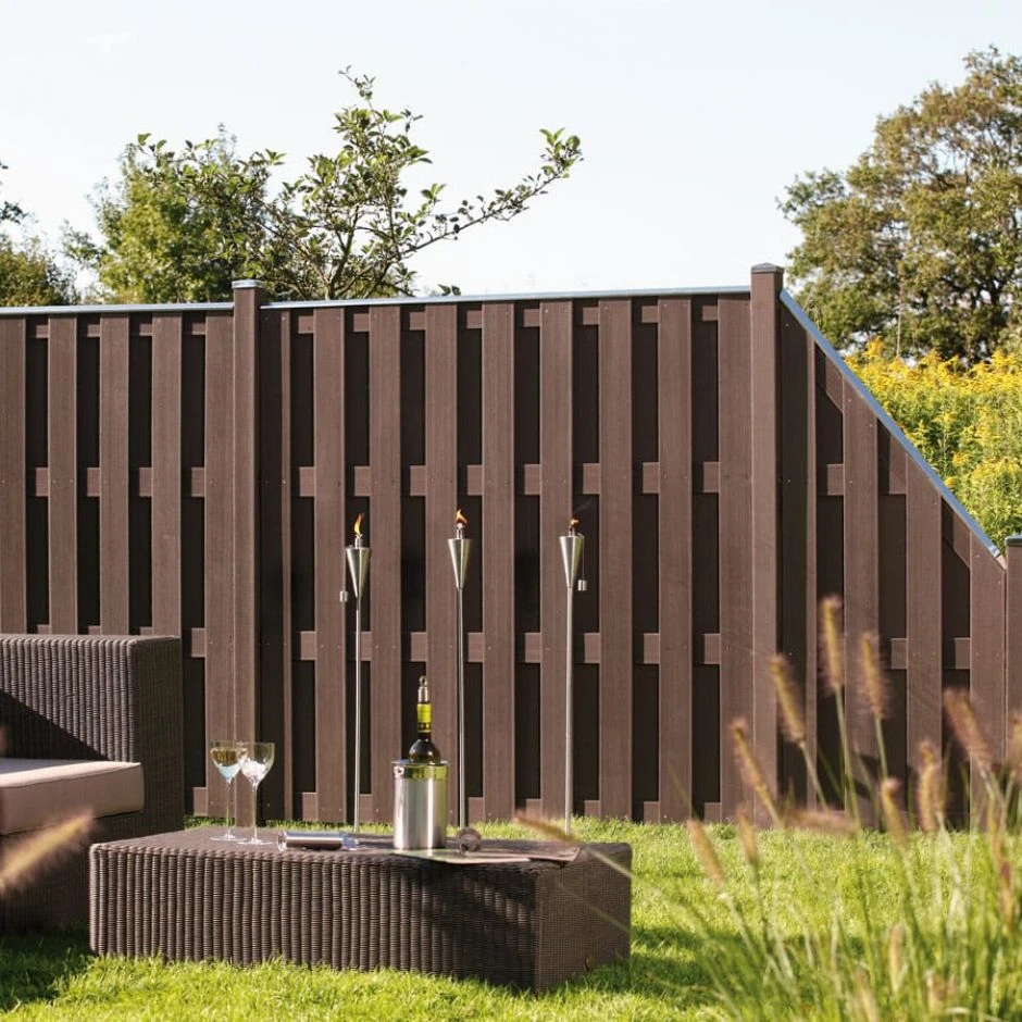 TraumGarten Sichtschutzzaun JUMBO WPC Braun â Bild 2