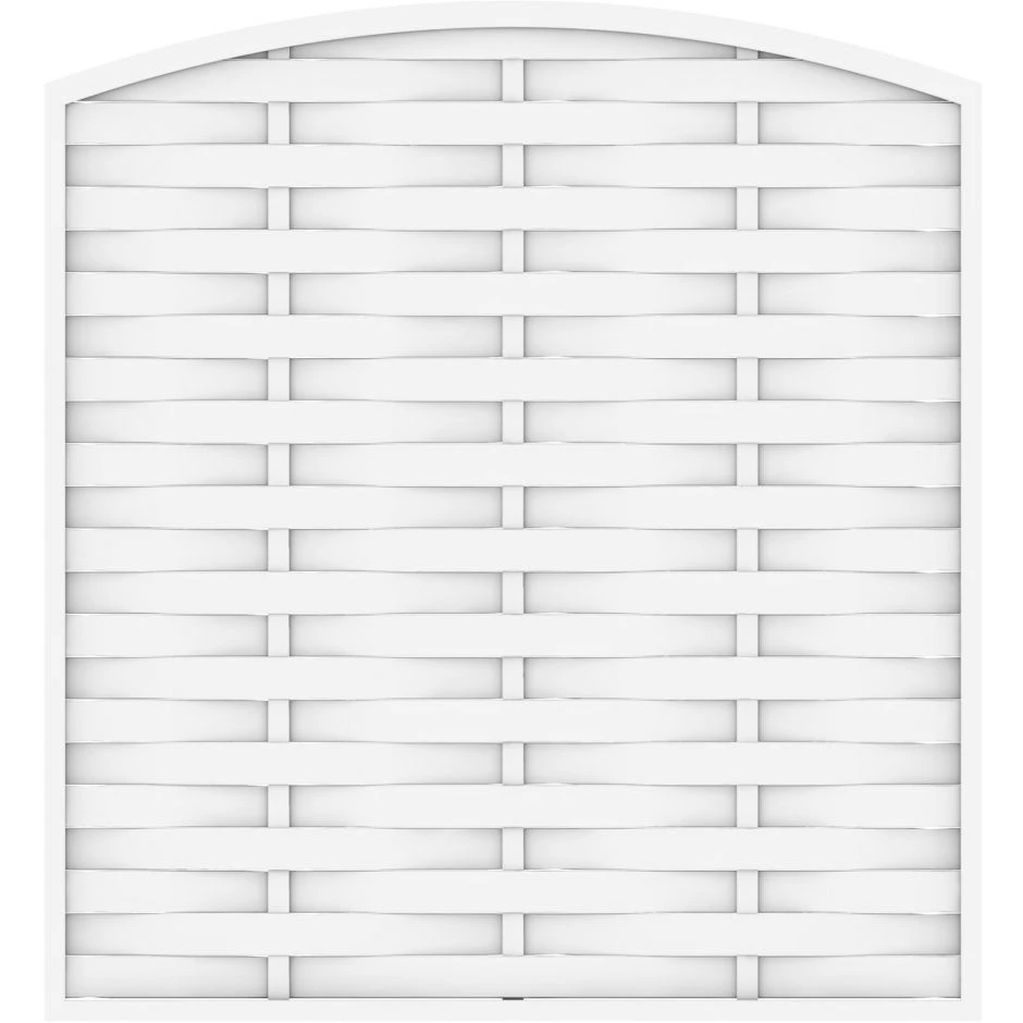 TraumGarten Sichtschutzzaun LONGLIFE ROMO Mit Rundbogen Weiß