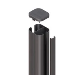 TraumGarten Sichtschutzzaun SYSTEM Pfosten Erdverbau Anthrazit