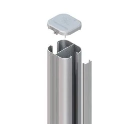 TraumGarten Sichtschutzzaun SYSTEM Pfosten Erdverbau Silber