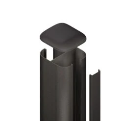 TraumGarten Sichtschutzzaun SYSTEM Pfosten Aufdübeln Anthrazit