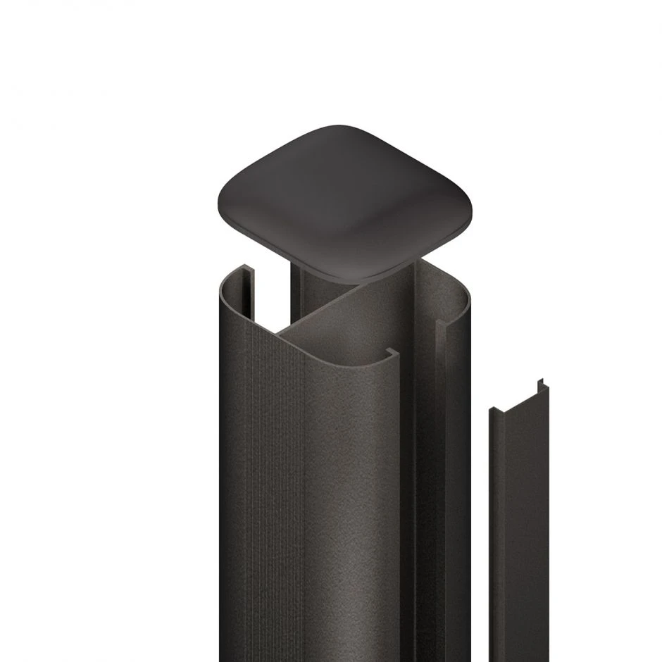 TraumGarten Sichtschutzzaun SYSTEM Pfosten AufdĂŒbeln Anthrazit