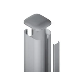 TraumGarten Sichtschutzzaun SYSTEM Pfosten Aufdübeln Silber