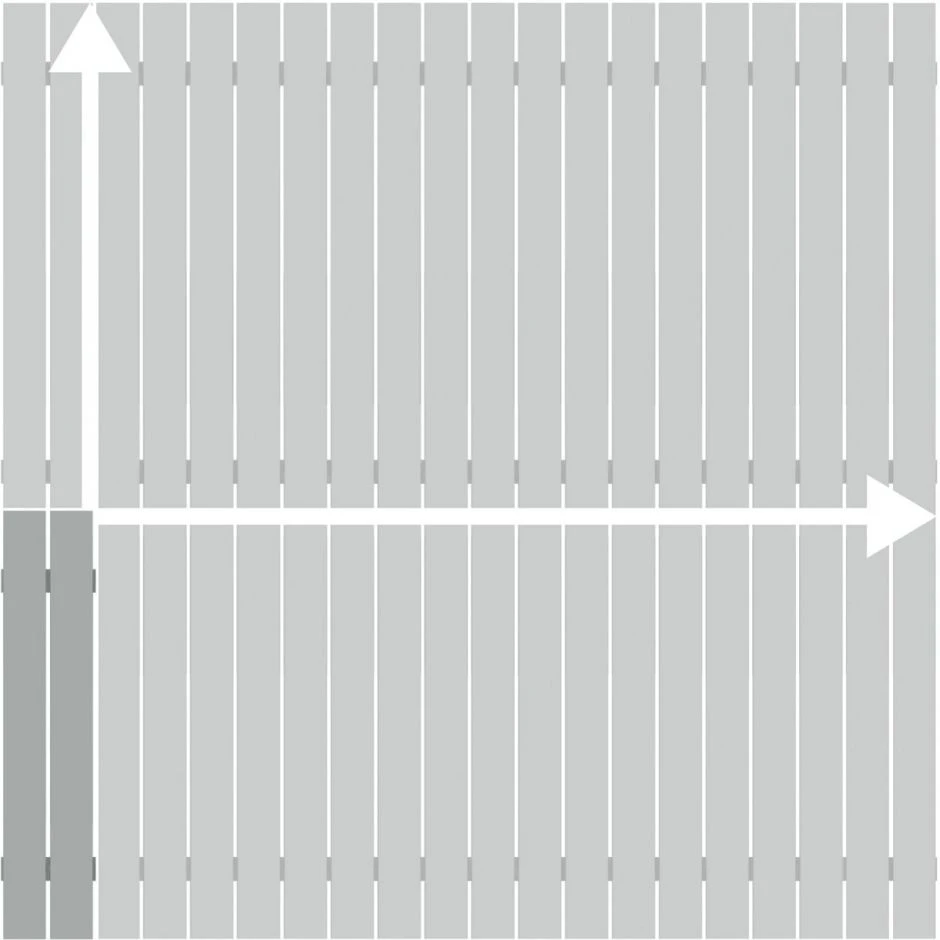 TraumGarten Sichtschutzzaun SQUADRA Alu Silber â Bild 2