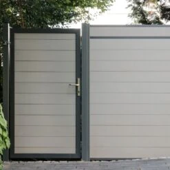 TraumGarten Sichtschutzzaun SYSTEM WPC CLASSIC Einzeltor Auf Maß