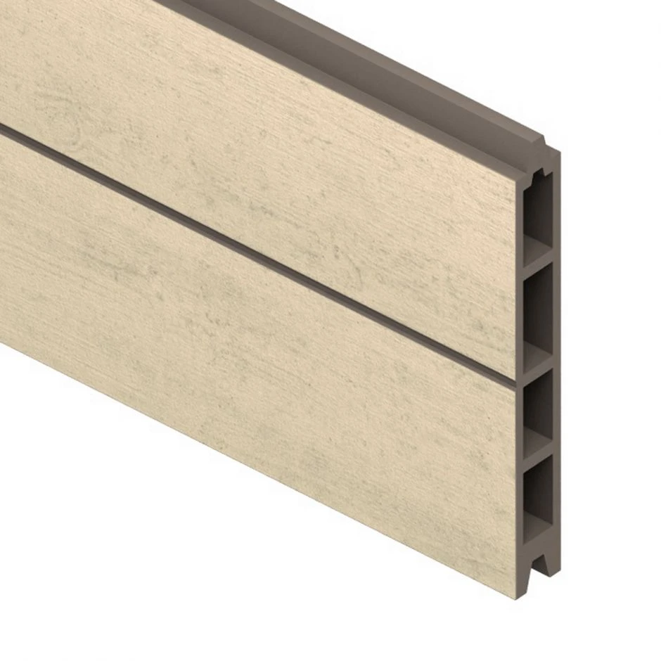 TraumGarten Sichtschutzzaun SYSTEM WPC CLASSIC Zaunfeld-Set Sand/Silber â Bild 2