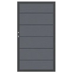 TraumGarten Sichtschutzzaun SYSTEM WPC XL Gartentor Anthrazit, Rahmen Anthrazit