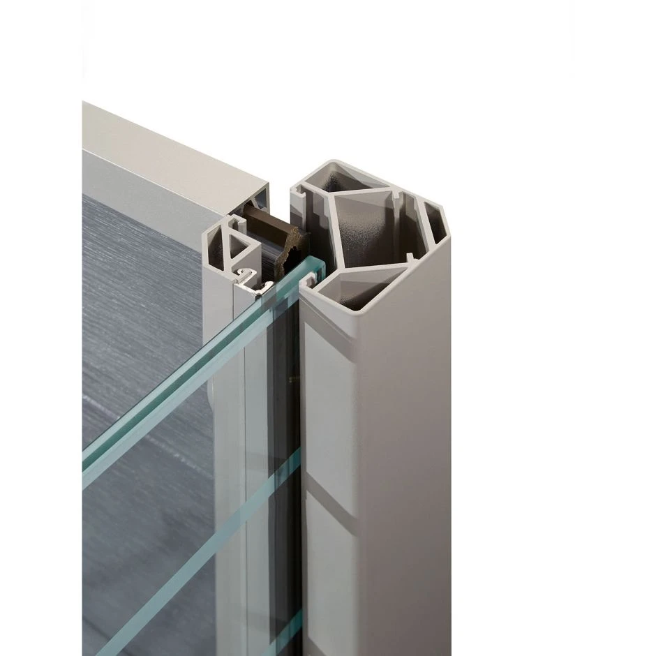 TraumGarten Sichtschutzzaun SYSTEM Eck-Klemmpfosten Silber â Bild 3