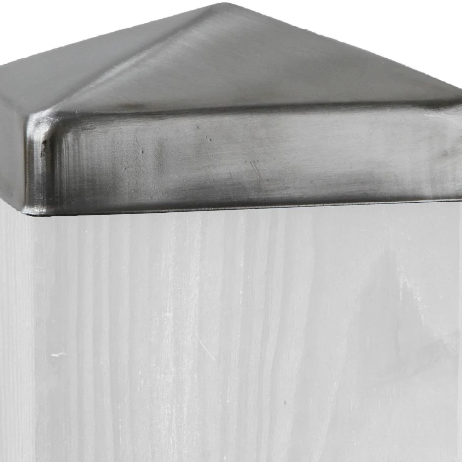 TraumGarten Sichtschutzzaun Pfostenkappe Pyramide Edelstahl â Bild 2