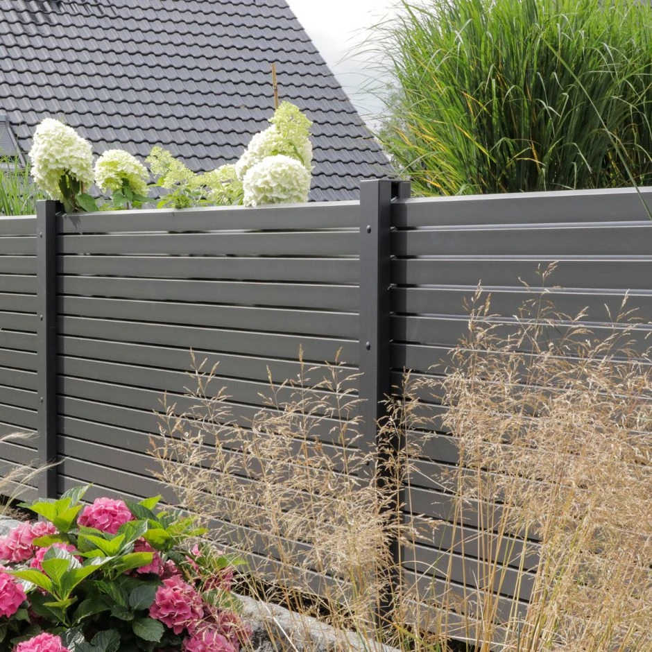 TraumGarten Gartenzaun SYSTEM Rhombus Anthrazit – Bild 9