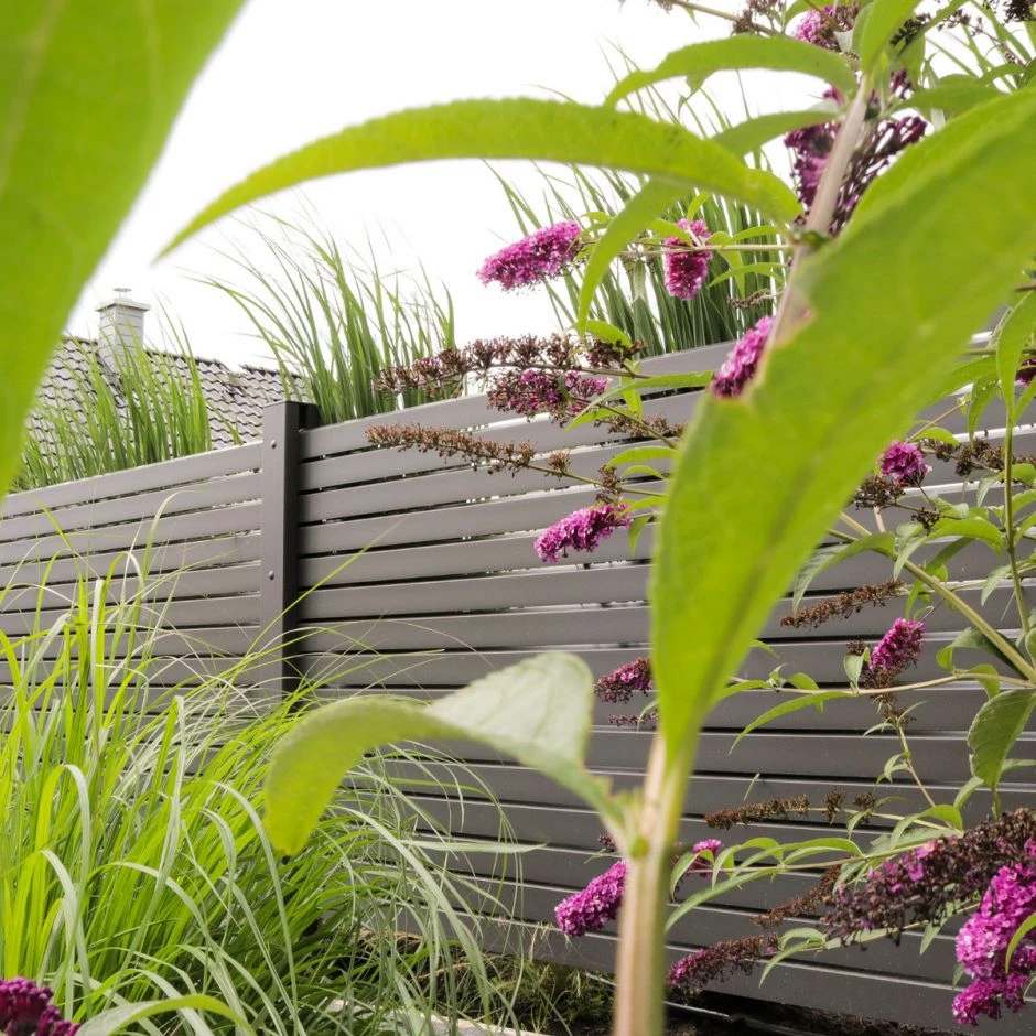 TraumGarten Gartenzaun SYSTEM Rhombus Anthrazit – Bild 11