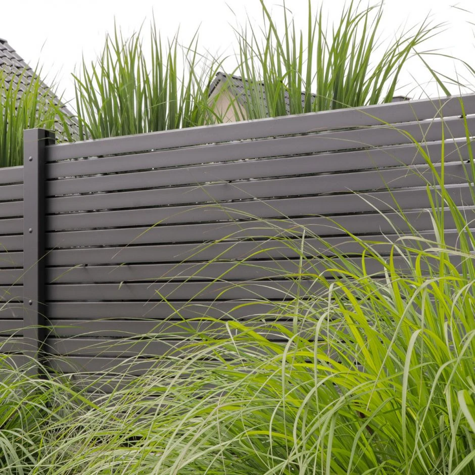 TraumGarten Gartenzaun SYSTEM Rhombus Anthrazit – Bild 12